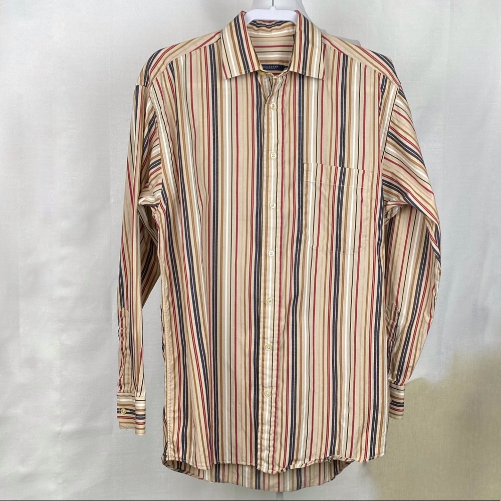 Burberry London Striped Shirt Long Sleeve Medium